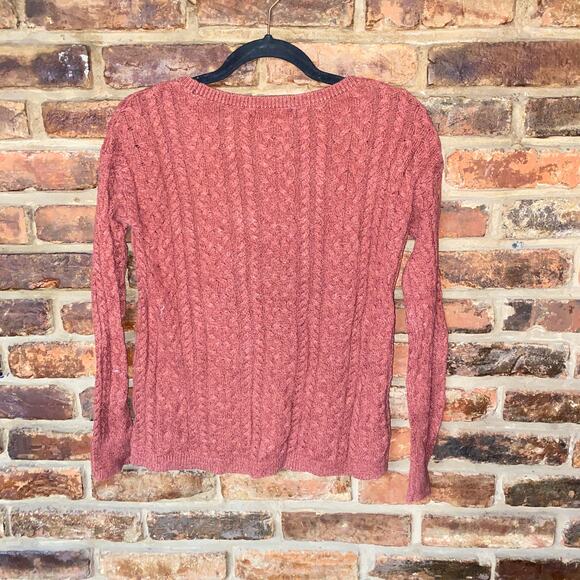 American Eagle Rust Red Pullover Side-Zip Sweater Women's Size Medium - Picture 6 of 6